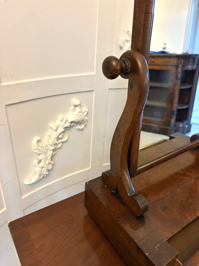 Antique Victorian Quality Mahogany Swing Dressing Mirror